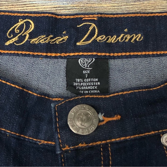 Denim Mini Skirt Embroidered Fringe Raw Hem - Picture 2 of 13